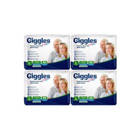 Giggles Yetişkin Bel Bantlı Tekstil Yüzey Büyük Large L 120 Adet Hasta Bezi