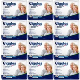 Giggles Yetişkin Bel Bantlı Tekstil Yüzey Ekstra Büyük XL 360 Adet Hasta Bezi