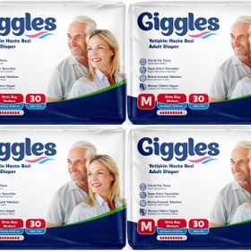 Giggles Yetişkin Bel Bantlı Tekstil Yüzey Orta M 120 Adet Hasta Bezi
