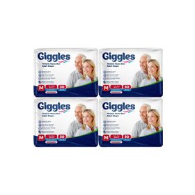 Giggles Yetişkin Bel Bantlı Tekstil Yüzey Orta M 120 Adet Hasta Bezi