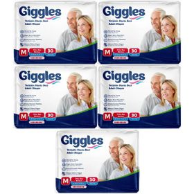 Giggles Yetişkin Bel Bantlı Tekstil Yüzey Orta M 150 Adet Hasta Bezi