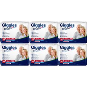 Giggles Yetişkin Bel Bantlı Tekstil Yüzey Orta M 180 Adet Hasta Bezi