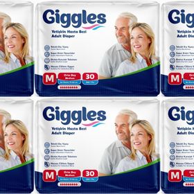 Giggles Yetişkin Bel Bantlı Tekstil Yüzey Orta M 180 Adet Hasta Bezi