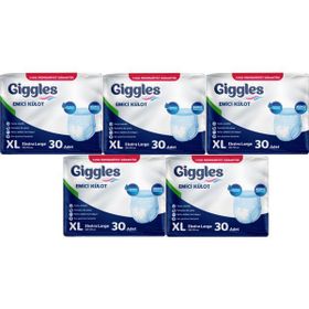 Giggles Yetişkin Emici Külot Ekstra Büyük XL 150 Adet Hasta Bezi