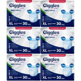 Giggles Yetişkin Emici Külot Ekstra Büyük XL 180 Adet Hasta Bezi