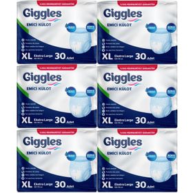 Giggles Yetişkin Emici Külot Ekstra Büyük XL 180 Adet Hasta Bezi