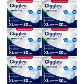 Giggles Yetişkin Emici Külot Ekstra Büyük XL 180 Adet Hasta Bezi