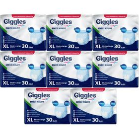 Giggles Yetişkin Emici Külot Ekstra Büyük XL 240 Adet Hasta Bezi
