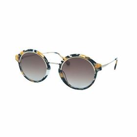 Gigi Oo Milano GG 363 C1 45 Yuvarlak Sarı Desenli Kemik Unisex Güneş Gözlüğü