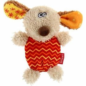 GiGwi 6222 Plush Friendz Sesli Fare Gri-Kırmızı Peluş Köpek Oyuncağı