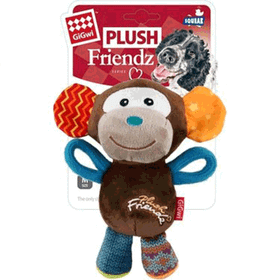 GiGwi 6286 Plush Friendz Sesli Maymun Peluş Köpek Oyuncağı
