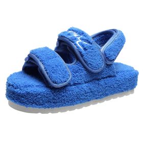Gikleihwy Azul Açık Burun Mat Ayarlanabilir Mantar Kadın Sandalet