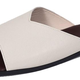 Gikleihwy Slip-On PU Gladyatör Beyaz Düz Kadın Terlik