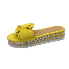 Gikleihwy Slip-On Yellow Papyon Açık Parmak Kadın Terlik
