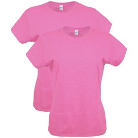 Gildan Stil 64000l Açelya Yumuşak Stil Pamuklu 2'li Paket Kadın T-shirt