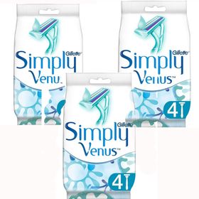 Gillette 12'li Simply Venus 2 Kullan At Kadın 3 Adet Tıraş Bıçağı