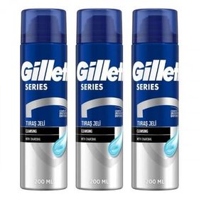 Gillette 3x200 ml Series Cleansing Tıraş Jeli