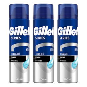 Gillette 3x200 ml Series Cleansing Tıraş Jeli