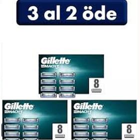 Gillette 8'li 3 Al 2 Öde Mach 3 Yedek Tıraş Bıçağı