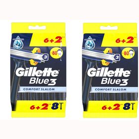 Gillette Blue3 Comfort Slalom 2 Adet 6+2'li Kullan At Tıraş Bıçağı
