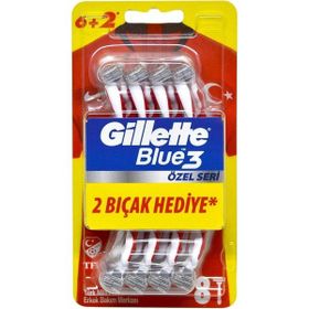 Gillette Blue3 Kullan At Tıraş Bıçağı 6+2 Adet Milli Takım Özel Paketi