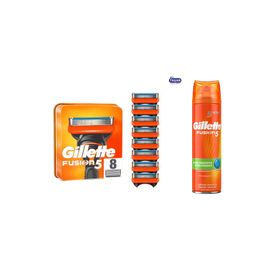 Gillette Fusion 8'li Yedek Tıraş Bıçağı + 200 ml Tıraş Jeli