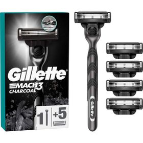 Gillette Mach3 Charcoal Tıraş Makinesi ve 5 Yedek Tıraş Bıçağı