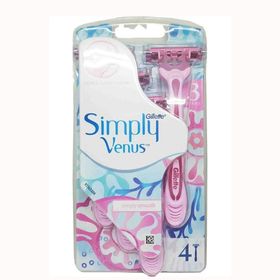 Gillette Simply Venus 3 Tıraş Makinesi 4'lü Yedek Tıraş Bıçağı