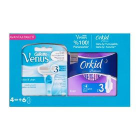 Gillette Venüs Yedek Tıraş Bıçağı 4 Lü Orkid Platinum 6lı Gece Ped Hediyeli