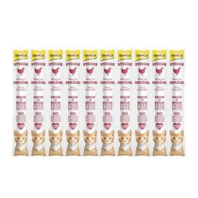 GimCat 10x5 gr Kümes Hayvanlı Tahılsız Kedi Ödül Çubukları