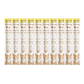 GimCat 10x5 gr Sticks Hindi Etli ve Tavşanlı Tahılsız Kedi Ödülü