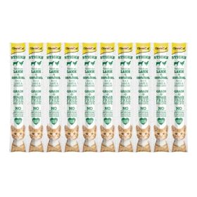 GimCat 10x5 gr Tahılsız Kuzu Etli ve Tavuklu Sticks Kedi Ödül Çubukları