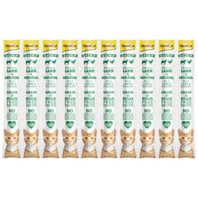 GimCat 10x5 gr Tahılsız Kuzu Etli ve Tavuklu Sticks Kedi Ödül Çubukları