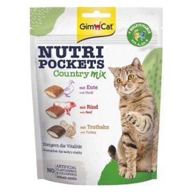 GimCat 150 gr Nutri Pockets Country Mix Multivitaminli Kedi Ödül Maması