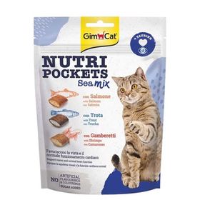 GimCat 150 gr Nutri Pockets Sea Mix Somon Alabalık Karidesli Kedi Ödülü