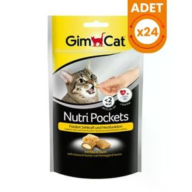 GimCat 24x60 gr Nutri Pockets Peynir Taurin Kedi Ödül Maması Tablet
