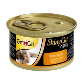 GimCat 24x70 gr Shinycat Fileto Tavuk Mango Konserve Kedi Maması