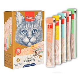 GimCat 25x14 gr Wanpy Karışık Lezzetli Sıvı Kedi Ödülü