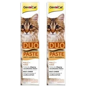 GimCat 2x50 gr Anti Hairball Malt Cheese Duo Paste Peynirli Kedi Macunu