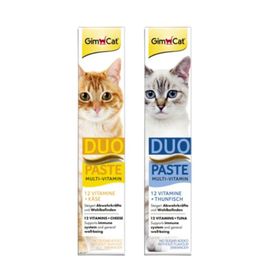 GimCat 2x50 gr Multivitamin Duo Paste Peynir + Ton Balıklı Kedi Macunu