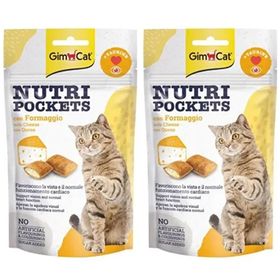 GimCat 2x60 gr Nutripockets Peynir Taurin Kedi Ödülü