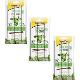 GimCat 3 Adet 3x15 gr Sığır Etli ve Elmalı Kedi Ödül Çubuğu