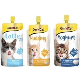 GimCat 3x150 gr Besleyici + Yoğurt + Latte + Puding Kedi Ödülü
