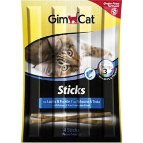 GimCat 4 Adet Somonlu Kedi Ödül Çubuğu