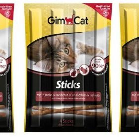 GimCat 4x20 gr 3 Adet Sticks Hindi Etli Tavşan Etli Tahılsız Ödül Çubukları
