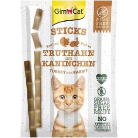 GimCat 4x20 gr Sticks Tahılsız Kümes Hayvanlı Kedi Ödül Çubukları