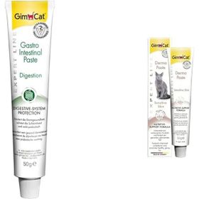 GimCat 50 gr Gastrointestinal Paste Kedi Macunu + GimCat 50 gr Derma Hassas Deriler İçin Macun