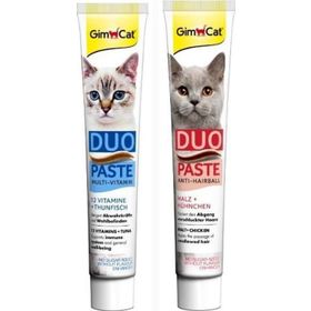 GimCat 50 gr Multivitamin Duo Paste Tuna+ Duo Paste Anti Hairball Chicken Malt Macun