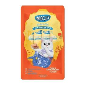 GimCat 5x15 gr Moochie Ton Balıklı Orkinos Balıklı Sıvı Kedi Ödülü