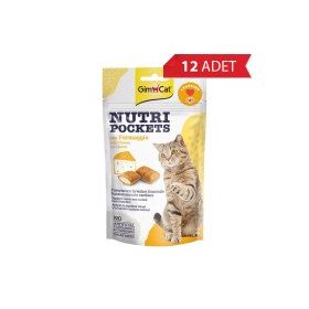 Gimcat 60 gr 12 Adet Nutripockets Peynirli ve Taurinli Kedi Ödül Tableti